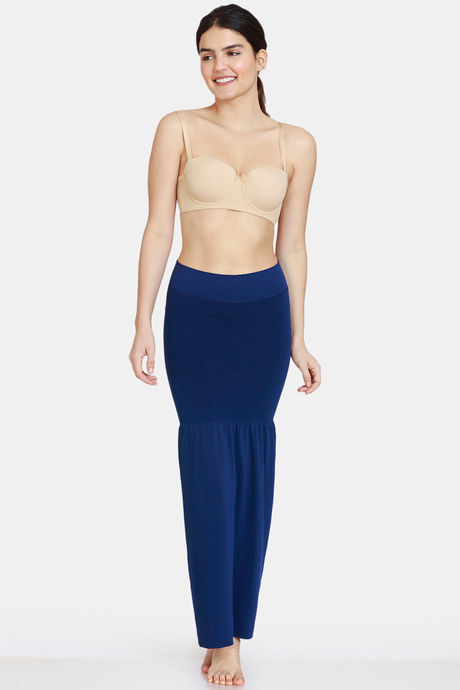 Zivame All Day Flared Mermaid Reversible Saree Shapewear - Black Navy — image 9